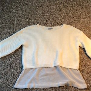 ASOS sweater with faux built-in silk/mesh cami